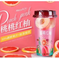 蜜桃紅柚果汁茶杯裝400毫升