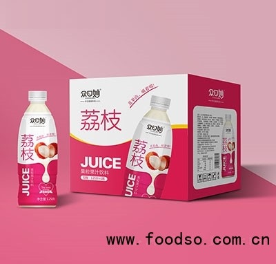 眾口妙荔枝果粒果汁飲料1.