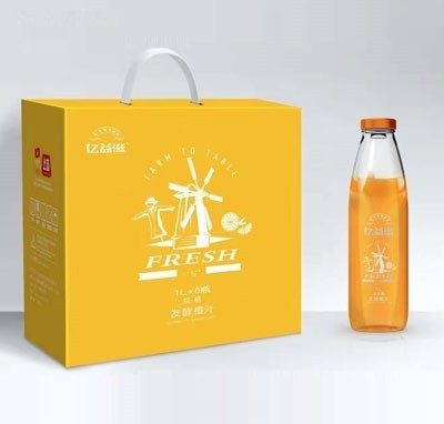 億益滋發(fā)酵橙汁1LX6瓶