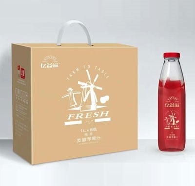 億益滋發(fā)酵蘋果汁1LX6瓶