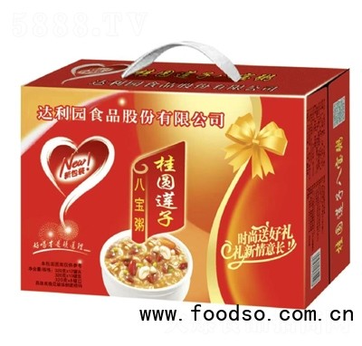 達(dá)利園食品桂圓蓮子八寶粥速食粥早餐禮盒